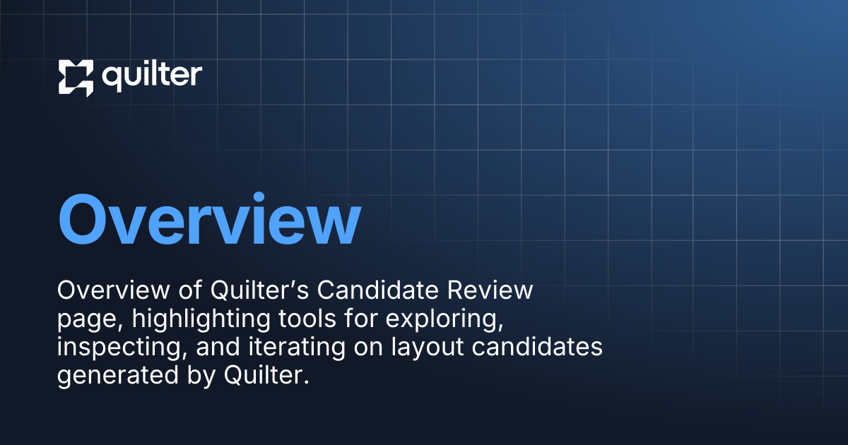 Overview quilter